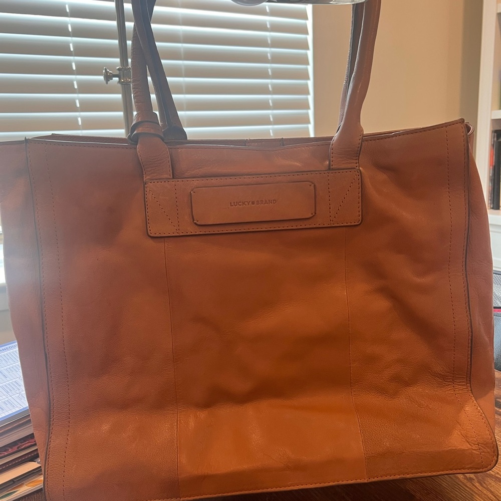 Lucky Brand Cognac Leather Tote